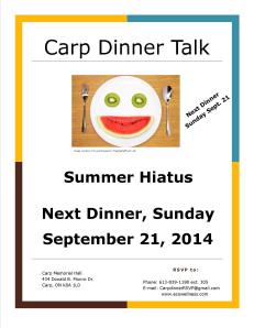 Summer Hiatus Carp Dinner Talk